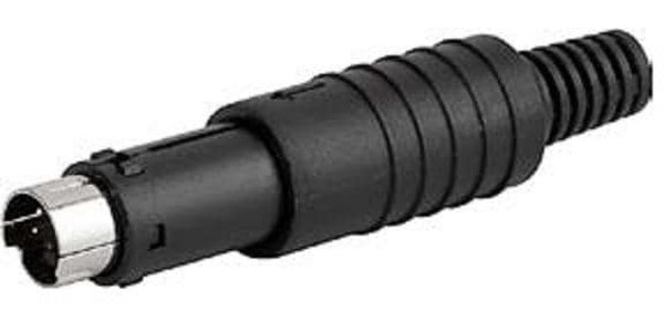 4850.1410, Вилка, DIN mini, "папа", PIN 4, пайка, на провод 4850.1410, Вилка, DIN mini, "папа", PIN 4, пайка, на провод