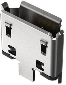 USB3160-30-0170-1-C, USB Connectors Micro B Skt, Vertical, SMT, 30u\", 1.7mm stake, with MEF, peg, T+R+Cap