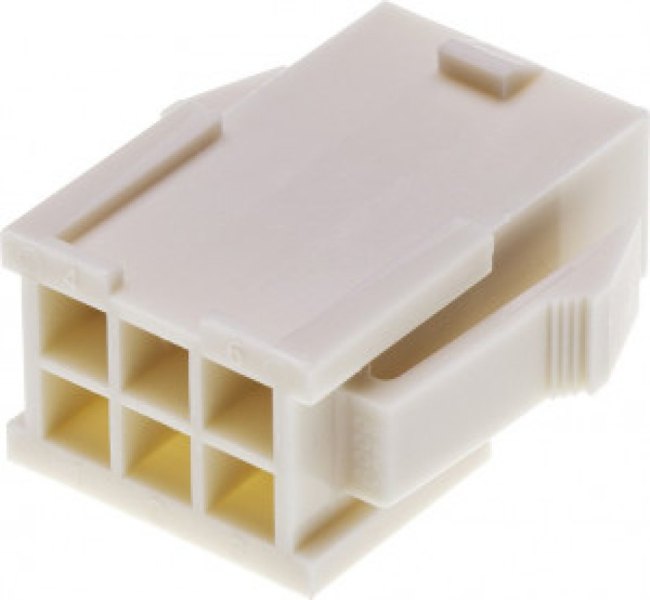 MX-39-01-2066, Вилка, провод-провод, "папа", Mini-Fit Jr, 4,2мм, PIN: 6, Конф: 2x3 MX-39-01-2066, Вилка, провод-провод, "папа", Mini-Fit Jr, 4,2мм, PIN: 6, Конф: 2x3