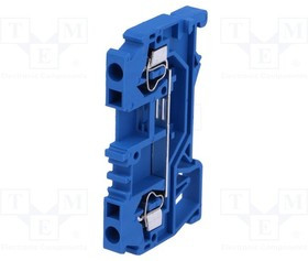 WS-2.5-BU, Соединитель: на рейку, WS, 0,2-2,5мм2, Кол-во полюс: 1, клеммы: 2