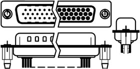 L717HDE15POL2, D-Sub High Density Connectors 15P Sz E Hi Density Pin Straight PCB L717HDE15POL2, D-Sub High Density Connectors 15P Sz E Hi Density Pin Straight PCB