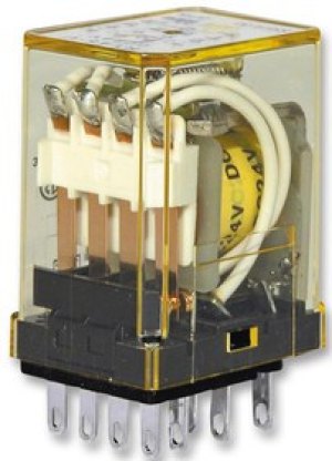 RY2S-UAC24V, Универсальное реле, серия RY, силовое, без защелки, DPDT, 24В AC, 3А RY2S-UAC24V, Универсальное реле, серия RY, силовое, без защелки, DPDT, 24В AC, 3А