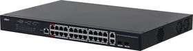 Сетевое оборудование DAHUA 24-портовый гигабитный управляемый коммутатор с PoE, уровень L2Порты: 24 RJ45 10/100/1000Мбит/с; IEEE802.3af/IEEE