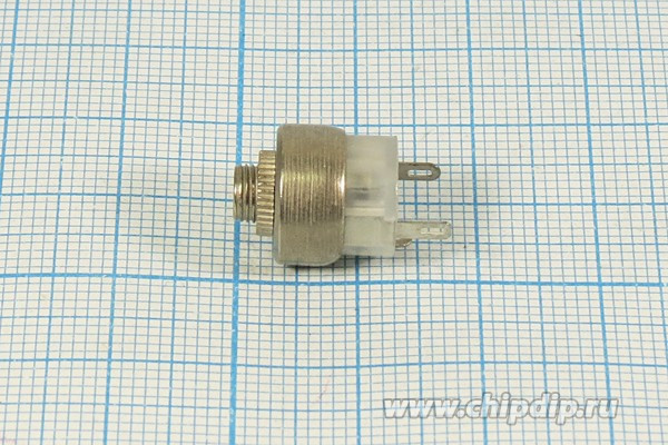 Розетка 2.5 моно, контакты 3C, монтаж панель М5, ON-OFF, марка ГК2