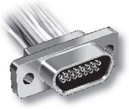MWDM2L-25P-6K5-12B, D-Sub Micro-D Connectors MICRO D PREWIRED CON 25CNT PIN #26AWG