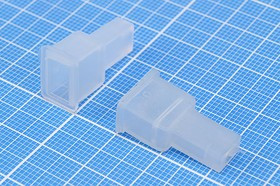 Кожух для клемм, гнездо 6.4x0.8мм, прозрачный; №761 клемма кожух гн 6,4x0,8\\1H \\пр\21,5x7