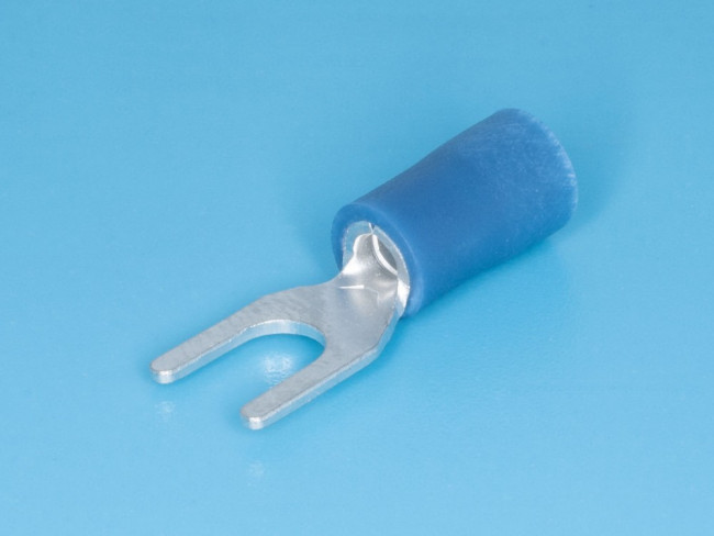 KLS8-01101-SVM2-4 (VF2-4YW) (SG57628) (TYI-2-4), Клемма тип "U" 4.3мм, изолированная, провод 1.5-2.5мм² (синяя)