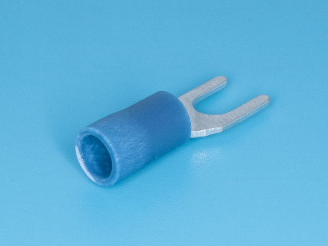 KLS8-01101-SVM2-4 (VF2-4YW) (SG57628) (TYI-2-4), Клемма тип "U" 4.3мм, изолированная, провод 1.5-2.5мм² (синяя)