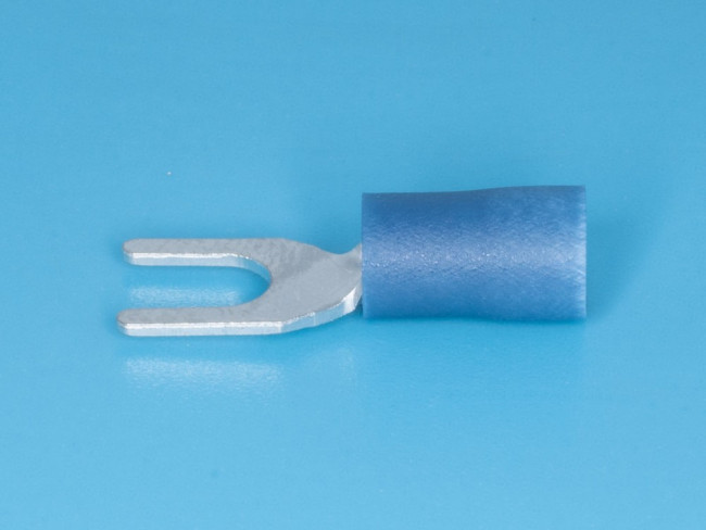 KLS8-01101-SVM2-4 (VF2-4YW) (SG57628) (TYI-2-4), Клемма тип "U" 4.3мм, изолированная, провод 1.5-2.5мм² (синяя)