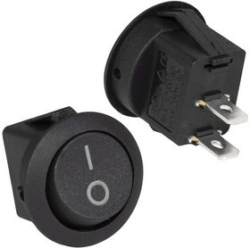 RS-101-8C on-off черный, Клавишный переключатель RS-101-8C, ON-OFF, черный
