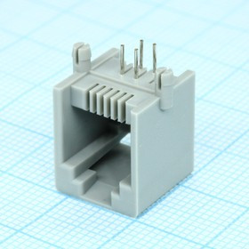 TJ6P4C розетка в плату 55-04 5521 6P, TJ6P4C розетка в плату