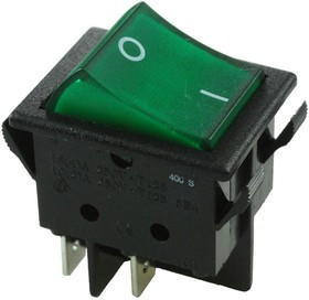 WRG32F2FBGLN, Rocker Switches DPST ON-OFF GRN 16A ILLUMINATED "O -" WRG32F2FBGLN, Rocker Switches DPST ON-OFF GRN 16A ILLUMINATED "O -"