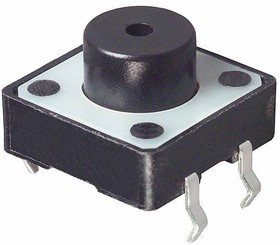 FSM101, Switch Tactile OFF (ON) SPST Round Button PC Pins 0.05A 24VDC 1.57N Thru-Hole Loose