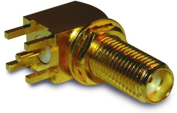 132203-12, RF Connectors / Coaxial Connectors R/A PCB Jk Thru-Hole