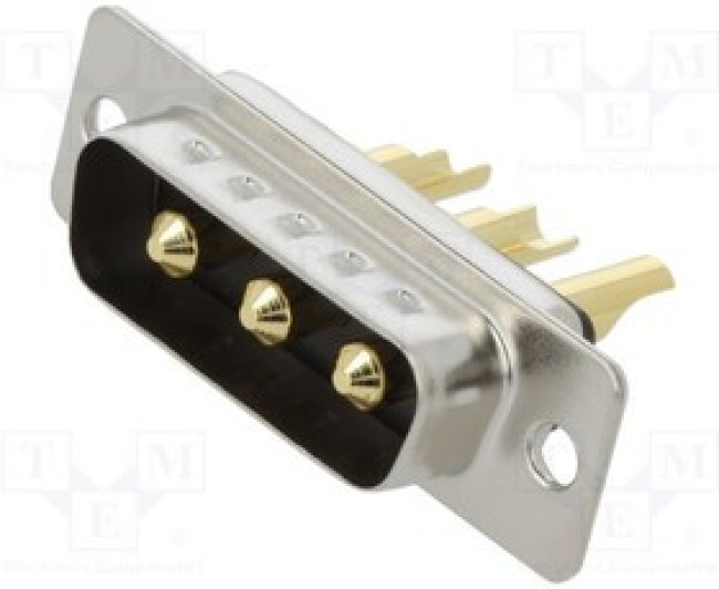 MHCDS3W3P2, Special D-Sub; PIN: 3; plug; male; for cable; soldering; MHCD; 240V MHCDS3W3P2, Special D-Sub; PIN: 3; plug; male; for cable; soldering; MHCD; 240V