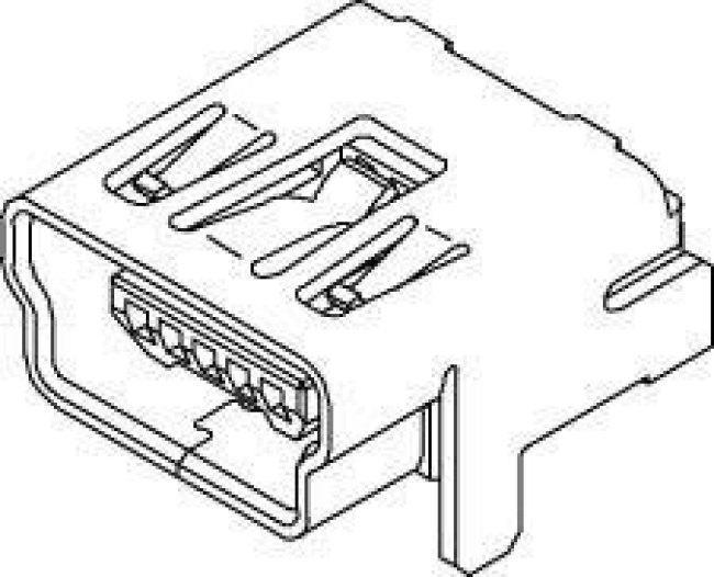 0548190519, USB Connectors USB REC 5P RA TH