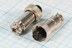 1-567-7, Разъем MIC-12, 7 контактов, гнездо, на кабель, металл; №14489P гн мик MIC12\7P\каб\М12\\1- 567-7\[XS12JK-7P-F]