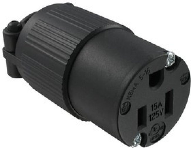 Q-712, AC Power Plugs &amp; Receptacles 15A/125VAC WIRNG DEV NEMA 5-15R BLK