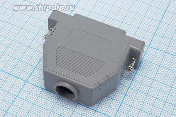 Корпус для D-SUB разьема 25 контактов; №15224C кожух D-SUB\25P\пл\сер\защ\\ DS1048-25AP1S1-B\CONNF