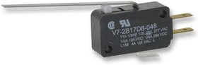 V7-1A17D8-048, Microswitch, Miniature, Lever, SPDT, Quick Connect, 5 A