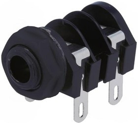 CL1160A, Гнездо; Jack 6,35мм; "мама"; mono; с двойным выключателем CL1160A, Гнездо; Jack 6,35мм; "мама"; mono; с двойным выключателем