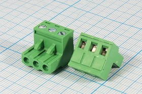 Клеммник наборный, 2 контакта, шаг 5.08мм, на плату угловой, 2EDGR5,08-02P-1; №1757 клеммн наборный \\2P5,08\плат угл\\2EDGR5,08-02P-1