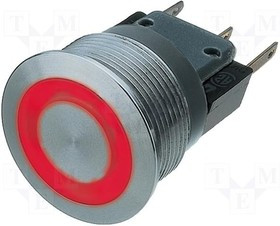 1241.6634.1181000, Pushbutton Switches Sealed 6A 250VAC 22MM RT IP67