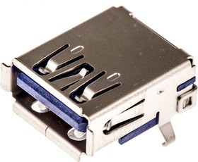 692121030100, Разъем USB, USB Типа A, USB 3.0, Гнездо, 9 вывод(-ов), Монтаж в Сквозное Отверстие, Прямой Угол