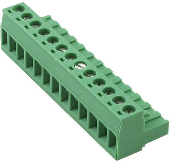 1754669, Pluggable Terminal Blocks 13 Pos 5mm pitch Plug 24-12 AWG Screw