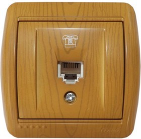 Розетка NATA, телефонная, евро, ольха, 710-0700-137