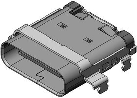 DX07B024XJ1R1300, USB Connectors HYBRID SMT/THRU-HOLE MID MNT - USB TYPE