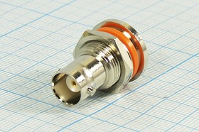 Высокочастотный разъём BNC с креплением на панель и уплотнителем; №9135 гн BNC\\пан\\2P герм