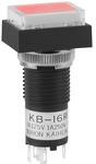 KB16RKW01-5C-JC, Switch Push Button ON ON SPDT Rectangular Button 1A 250VAC 30VDC Alternate Contact Panel Mount Solder Lug