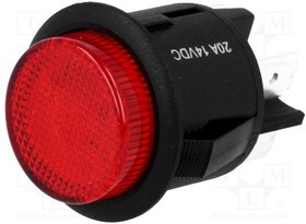 R13541BL01BRL1, Переключатель: кнопочный, Пол: 2, DPST-NO, 20A/12ВDC, OFF-ON, 1,5кВ