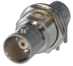 UCBBJR29, RF Connectors / Coaxial Connectors BNC BLKD Jack R/A 75 Ohm Board Mount