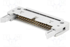 AWHP-34P, Вилка, IDC, "папа", PIN: 34, IDC, на шлейф, 1,27мм, позолота, 1А