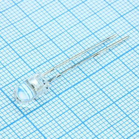 FYL-5003LRC1F, Светодиод 5мм/красный/635нм/ 1000мкд/прозрачный/15°