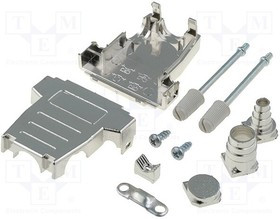 DSSK-M-15-L-K, Корпус для разъемов D-Sub, D-Sub HD 26pin,D-sub 15pin, UNC4-40