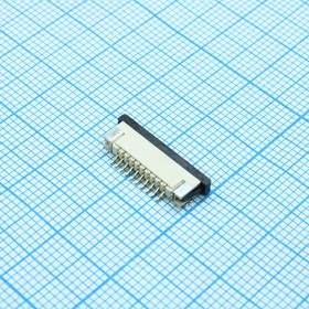 DS1020-07-10VB8A-R, (FPC-10), FPC разъем для шлейфа на плату, поверхностный монтаж 10pin, шаг 1.00мм (контакты сверху)