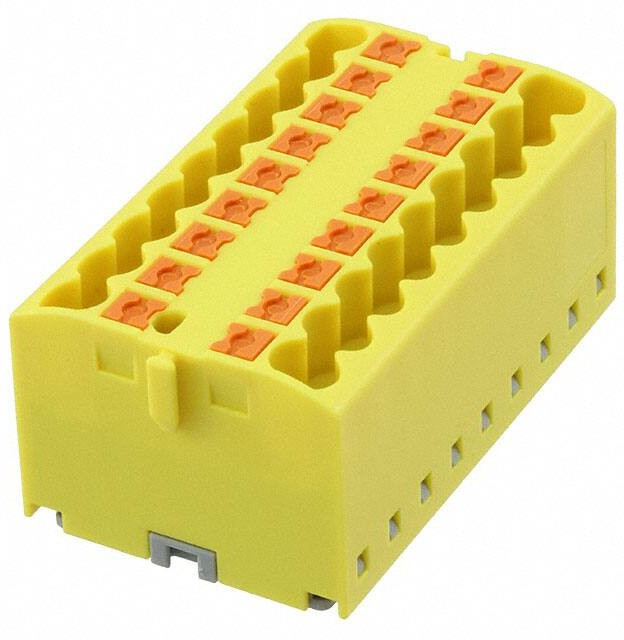 3273314, DIN Rail Terminal Blocks PTFIX 18X2,5 YE 2.5mm2 slf-assmb MNT