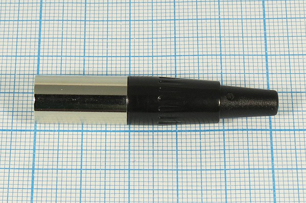 Разъем микрофонный miniXLR вилка, контакты 3P, монтаж на кабель, B8.5, MC980-3P