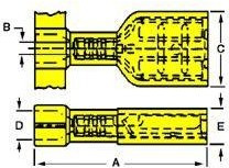 19003-0141, Terminals .187X.032 FEM FIQD V-O