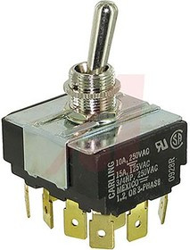 IL251-73, Toggle Switches 4-pole, ON - None - ON, 10A/15A 250VAC/125VAC 3/4 HP, Non-Illuminated Bat Style Toggle Switch with .250 Tab (Q.C. IL251-73, Toggle Switches 4-pole, ON - None - ON, 10A/15A 250VAC/125VAC 3/4 HP, Non-Illuminated Bat Style Toggle Switch with .250 Tab (Q.C.