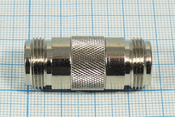 Гнездо N типа-гнездо N типа, переходник-адаптер, на кабель; Q-503 Z гн N-гн N