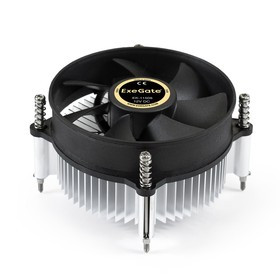 Кулер ExeGate EK-11508 (Al, LGA1150/1151/ 1155/1156/1200, TDP 75W, Fan 90mm, 2200RPM, Hydro bearing,
