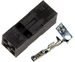 BLD-4 (DS1071 - 2x2), Гнездо на кабель 2х2 с контактами 2.54мм BLD-4 (DS1071 - 2x2), Гнездо на кабель 2х2 с контактами 2.54мм