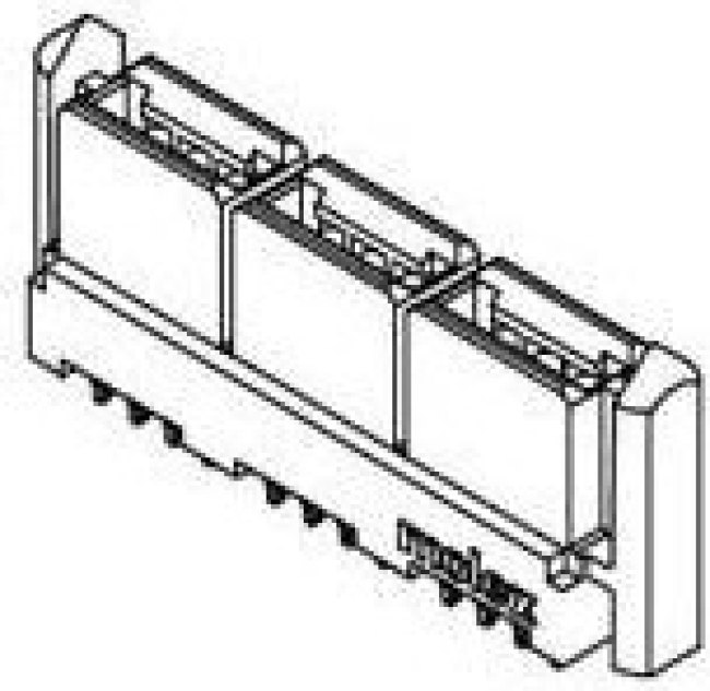 46112-0403, Power to the Board LPH VERT.POWER ASSY ASSY (2)GUIDES 4CKT