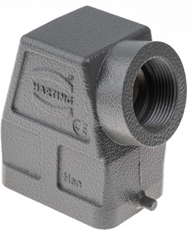 09300060542, Heavy Duty Power Connectors HAN 6B PG21 SIDE ENT METAL HOOD