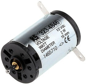 110045, Brushed DC Motor, 2 W, 12 V, 2.17 mNm, 12300 rpm, 1.5mm Shaft Diameter