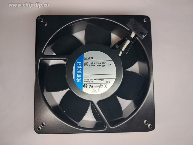 5656S, 5600 Series Axial Fan, 230 V ac, AC Operation, 235m³/h, 30W, 130mA Max, IP20, 135 x 135 x 38mm 5656S, 5600 Series Axial Fan, 230 V ac, AC Operation, 235m³/h, 30W, 130mA Max, IP20, 135 x 135 x 38mm
